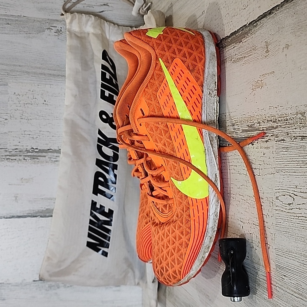 Nike Orange Zoom Rival XC Cross Country Racing Shoes Cleats Spikes Size 9.5